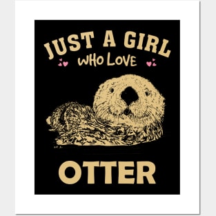 Just A Girl Who Loves Otter Whispers Tee for Wildlife Enthusiasts Posters and Art